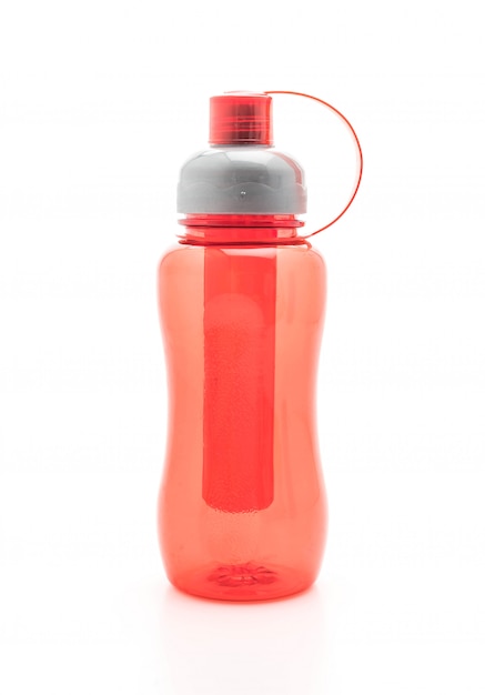 Premium Photo | Red plastic water bottle or canteen