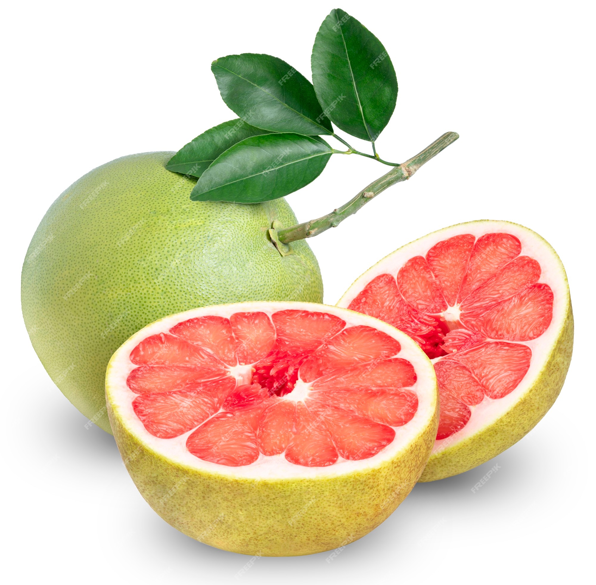 Premium Photo | Red pomelo citrus fruit on white,whole pomelo with