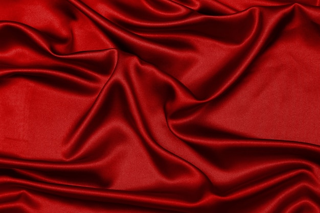 Premium Photo | Red satin, silky fabric, wave, draperies. beautiful ...