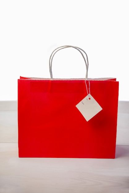 shopping bag red