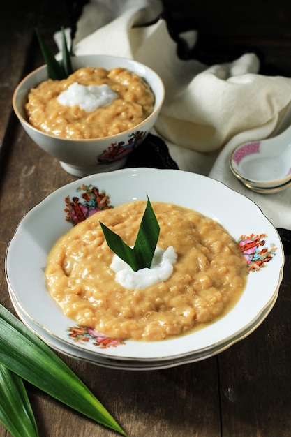 Premium Photo Red And White Porridge Bubur Merah Putih Or Jenang Sengkolo Is A Dish For Welcome The Birth Of A Baby In The Javanese Made From Rice Sugar Coconut Milk