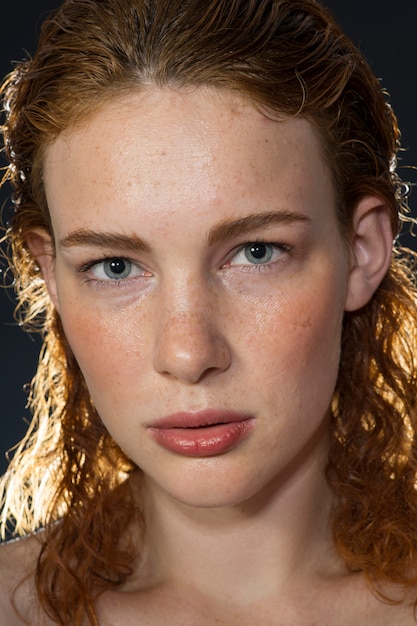 Redhead Girl With Freckles Photo Free Download