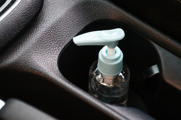 Premium Photo | Regular use of hand gel sanitizer prevents corona virus  from spreading. anti bacterial sanitizer are environmentally safe. keep in  car to use before driving