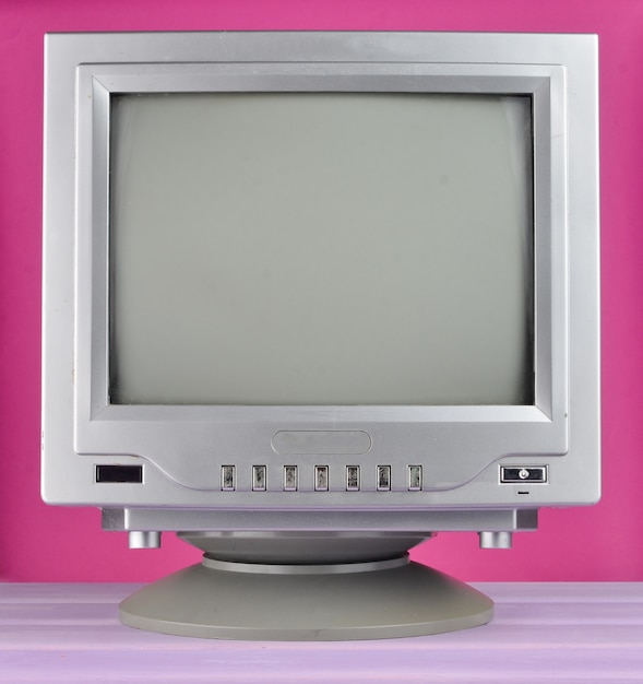 Premium Photo | Retro tv from 80s close-up.