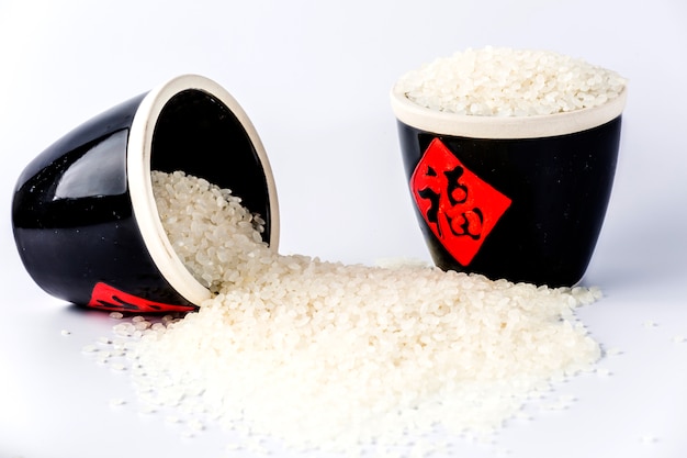 Free Photo | Rice on white background