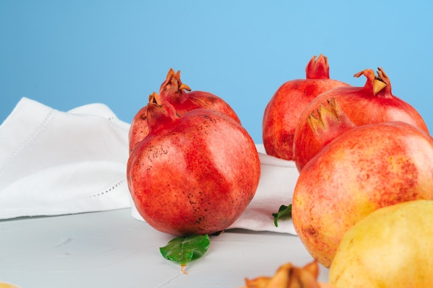 kitchen table pomegranates