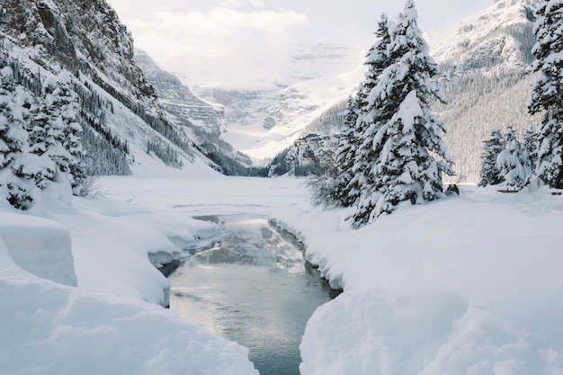 River in snowy mountains | Free Photo