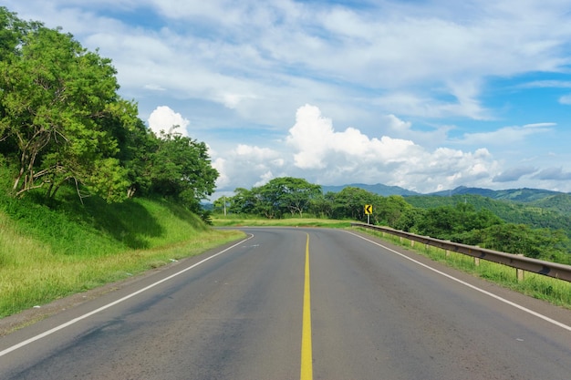 Premium Photo | Road view with beautiful sky in green mountain, road ...