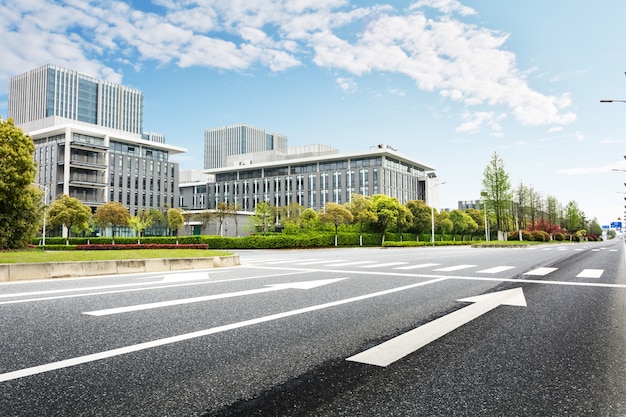 Road with buildings background Photo | Free Download