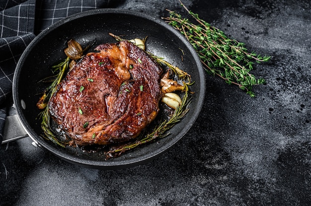 Premium Photo Roasted Rib Eye Steak Ribeye Beef Meat In A Pan 