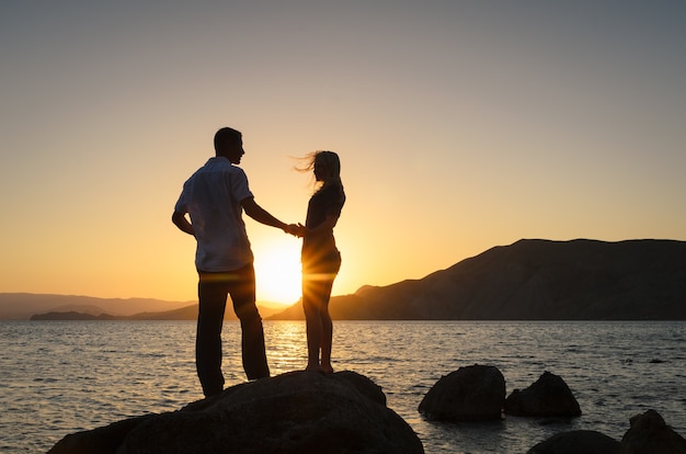 Premium Photo | Romantic encounter by the sea