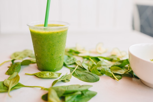 Premium Photo Row Of Healthy Fresh Fruit And Vegetable Smoothies With Assorted Ingredients