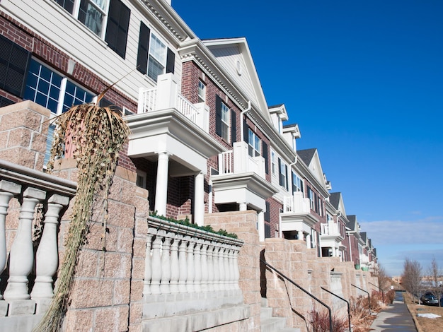 Premium Photo A Row Of Townhomes In Denver Colorado   Row Townhomes Denver Colorado 198639 33340 