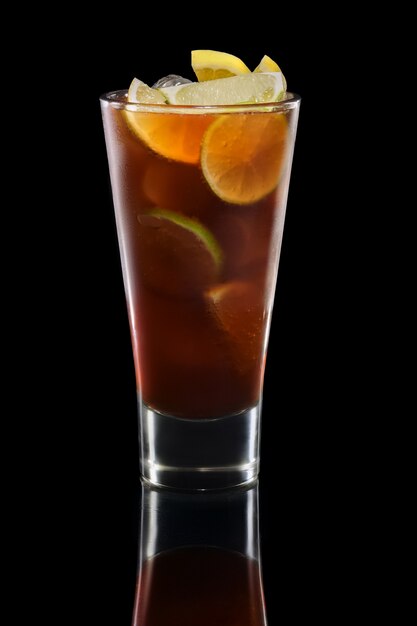 Download Premium Photo Rum And Cola Cocktail In Highball Glass