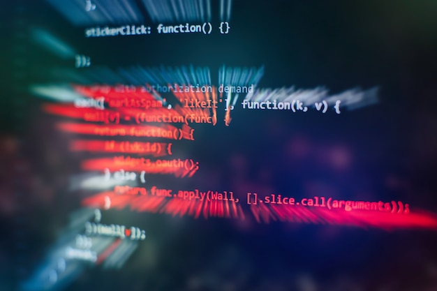 Premium Photo | Running computer data / www programming. coding script ...