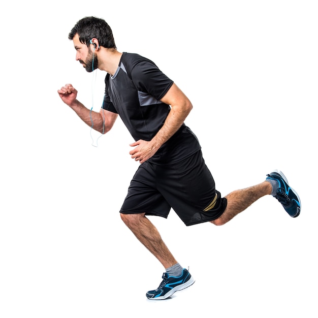 Free Photo | Running exercise slim fast muscular