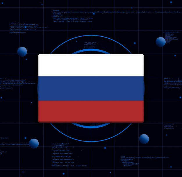 Premium Photo | Russia flag with realistic technology elements, 3d ...