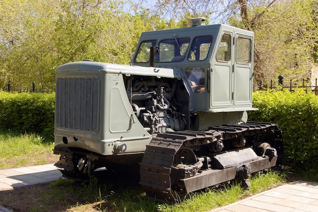 Premium Photo | Russian crawler tractor