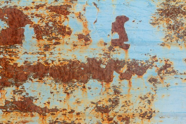 Premium Photo | Rust.old blue painted wall with rust spots.textured ...