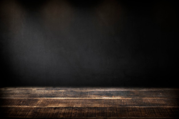 Free Photo | Rustic wooden planks with blackboard background