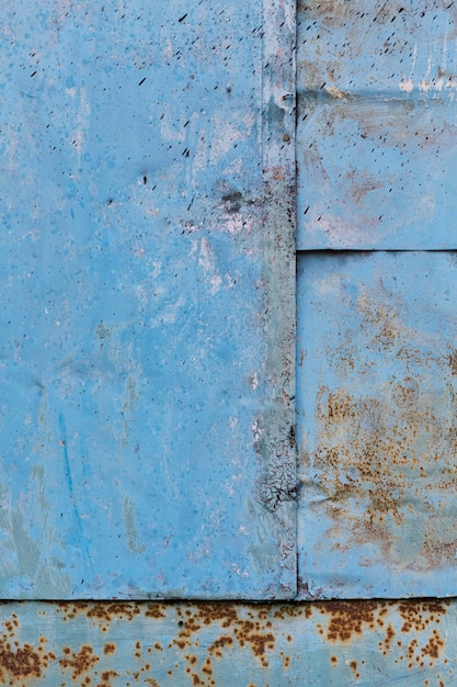 さびた青い金属の壁 無料の写真