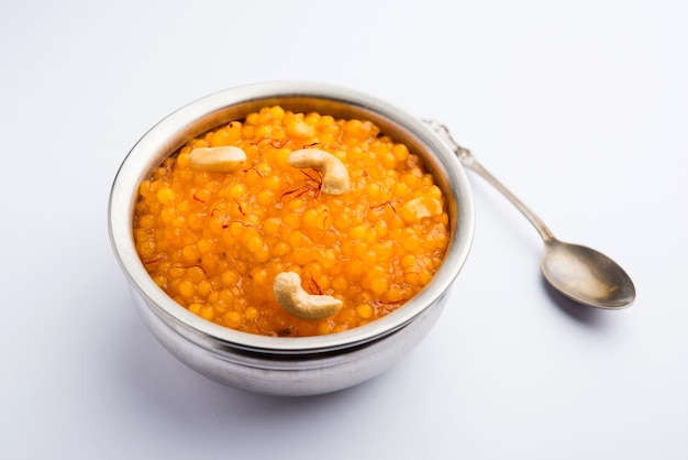 Premium Photo Sabudana Or Sago Kesari Dessert For Vrat Upvas Also