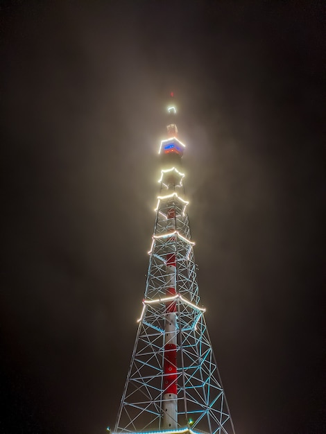 Premium Photo Saintpetersburg Russia View Of Illuminated Tv Tower At