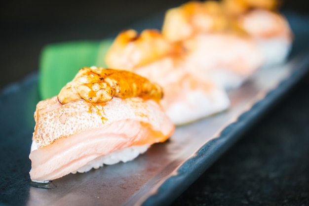 Salmon sushi Free Photo