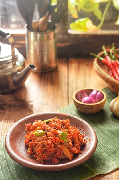 Premium Photo Sambal Cumi Pete An Indonesian Sambal Salted Squid With