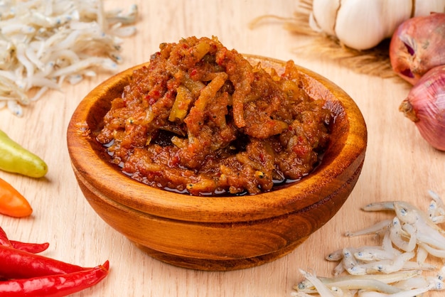 Premium Photo Sambal Ikan Teri Or Anchovy Chili Is Type Of