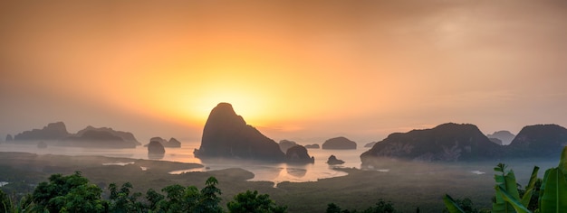 Premium Photo | Samet nang she is the best view point on phang nga bay ...