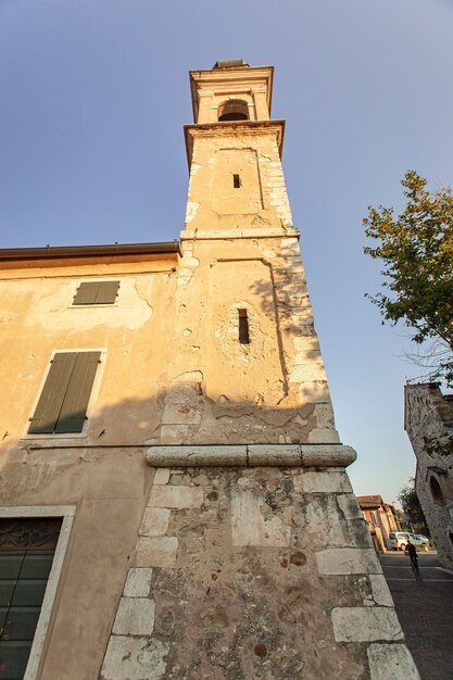 Premium Photo | San severo church in bardolino in italy during sunrise ...