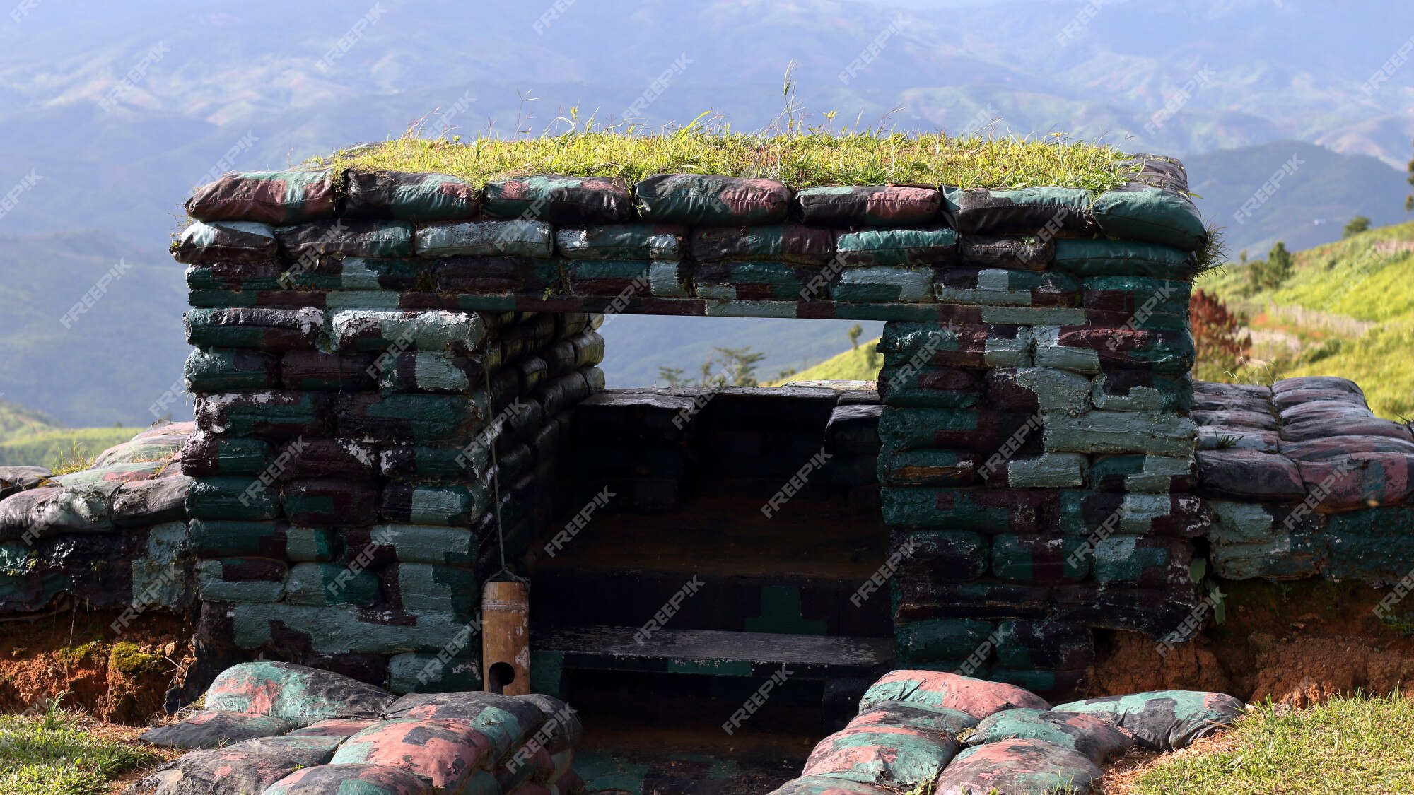 Premium Photo | Sandbag bunker