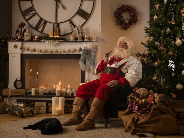 santa claus at home