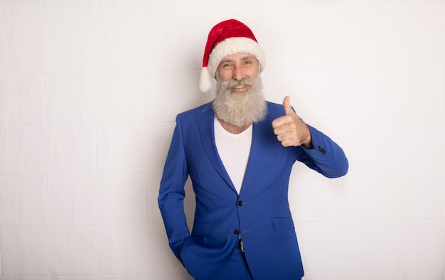 santa claus blue suit