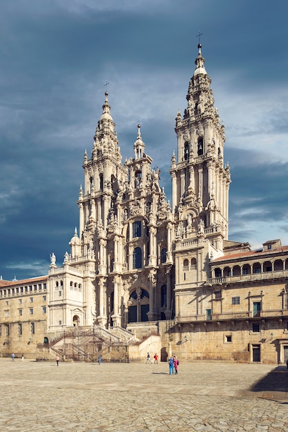 Premium Photo Santiago De Compostela Cathedral View From Obradoiro Square