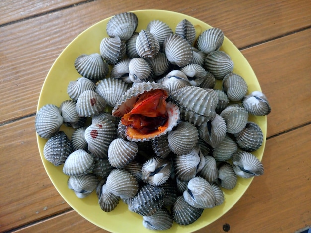 Premium Photo | Scallop poached seafood of thailand.