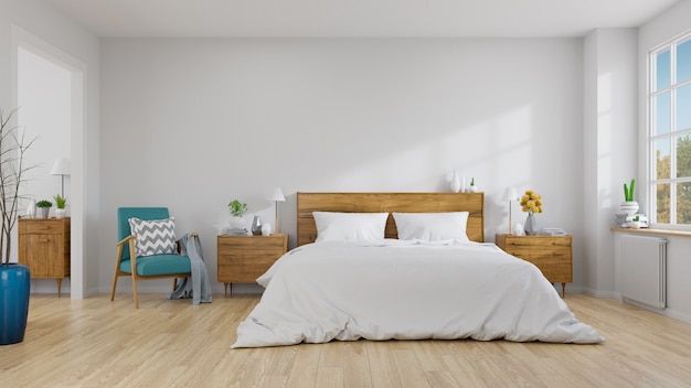 Scandinavian Interior Of Bedroom Concept Design Photo