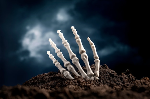 Free Photo | Scary skeleton hand from the ground