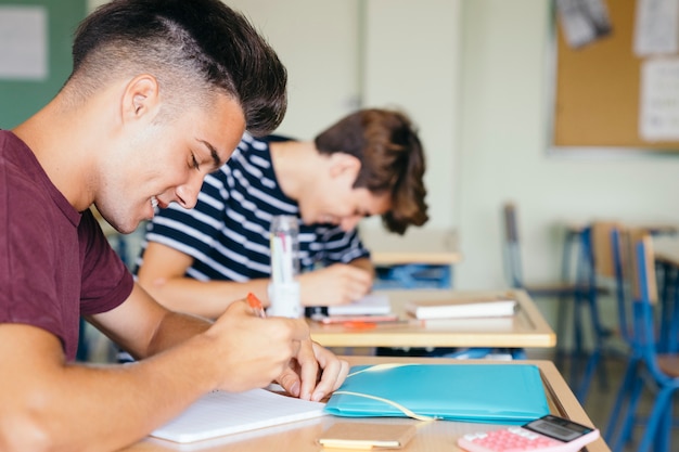 free-photo-schoolmates-leaning-and-smiling