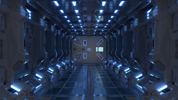 Science Fiction Interior Rendering Sci Fi Spaceship