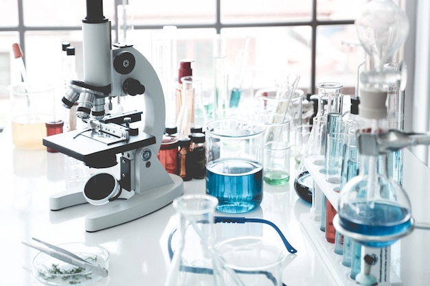 Premium Photo | Science instruments in laboratory room. science ...