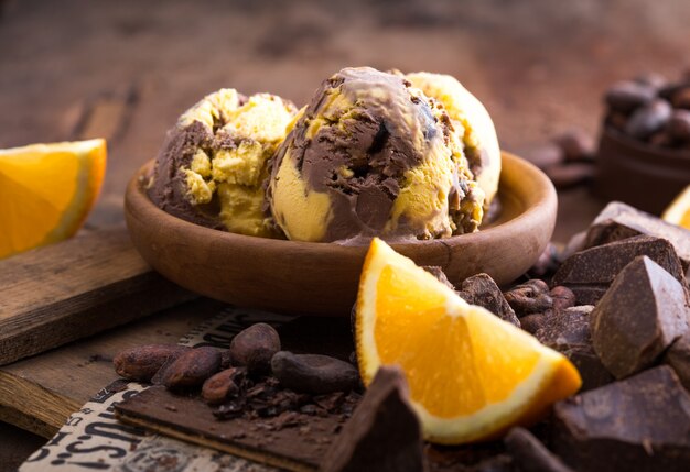 Premium Photo Scoop Of Silky Smooth Chocolate Ice Cream