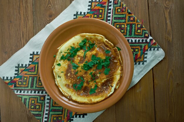 Premium Photo | Scrambled hutsul .raditional dish of hutsuls.carpathian ...