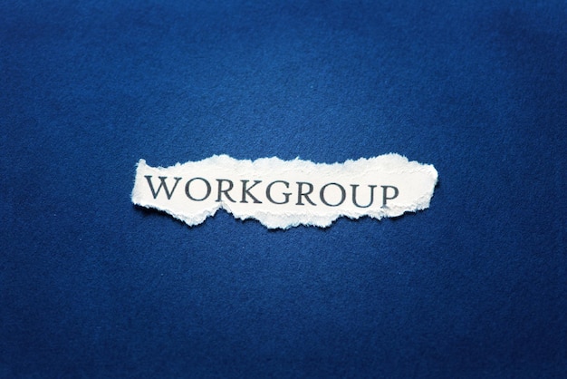 premium-photo-a-scrap-of-paper-with-the-word-workgroup