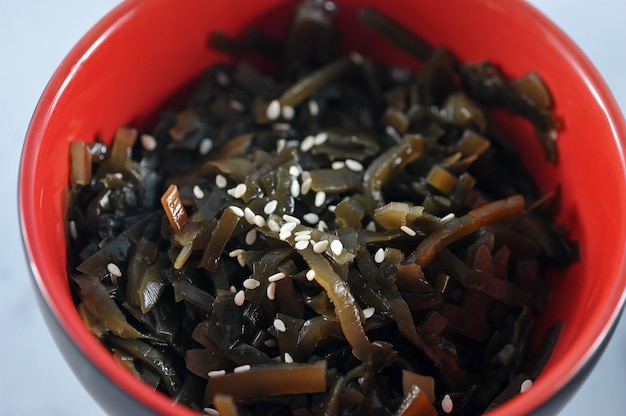 Premium Photo | Sea kale with sesame and soy sauce