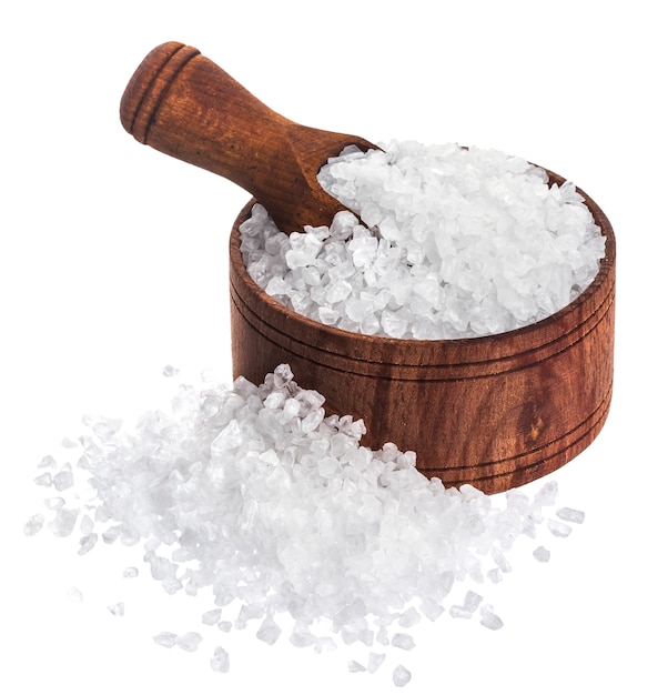 Premium Photo Sea Salt Isolated On White Background Closeup