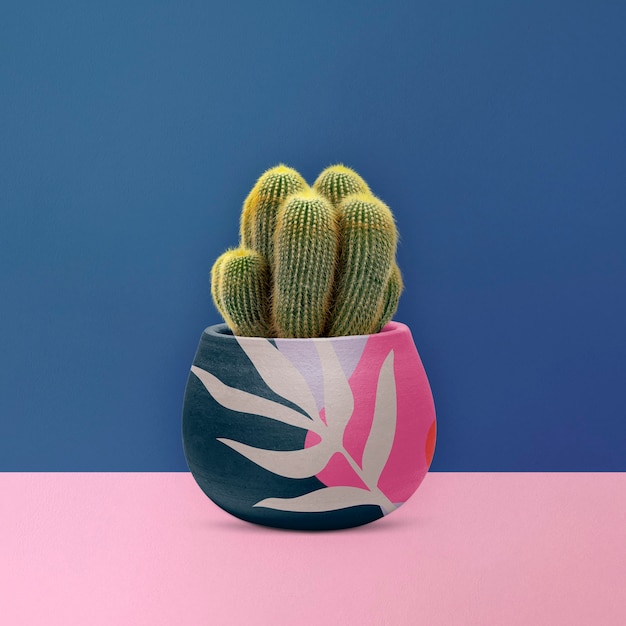 Download Free Photo Sea Sand Cactus Mockup In A Pot