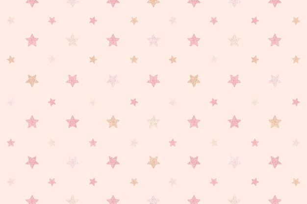 シームレスなキラキラピンクの星の背景 無料の写真