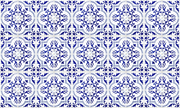 Premium Photo Seamless Portugal Or Spain Azulejo Tile High Resolution